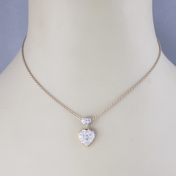 14 Karat Yellow Gold Diamond Heart Pendant #16832 - Picture 7 of 8